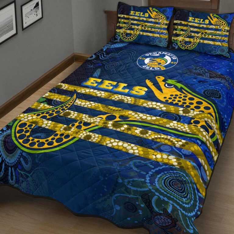National Rugby League store - Loyal fans of Parramatta Eels's Quilt + 1/2 Pillow Cases:vintage National Rugby League suit,uniform,apparel,shirts,merch,hoodie,jackets,shorts,sweatshirt,outfits,clothes