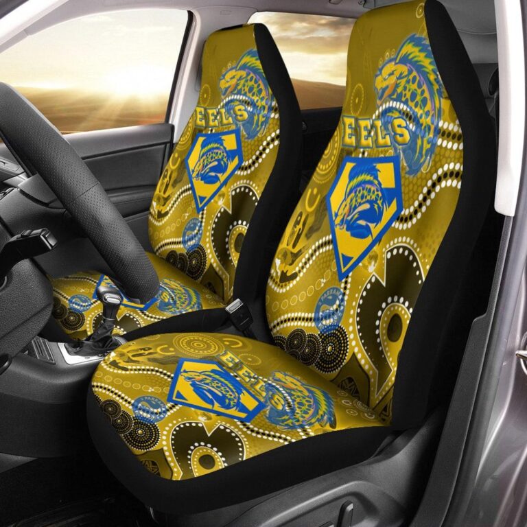 National Rugby League store - Loyal fans of Parramatta Eels's Set 2 Car Seat Cover:vintage National Rugby League suit,uniform,apparel,shirts,merch,hoodie,jackets,shorts,sweatshirt,outfits,clothes