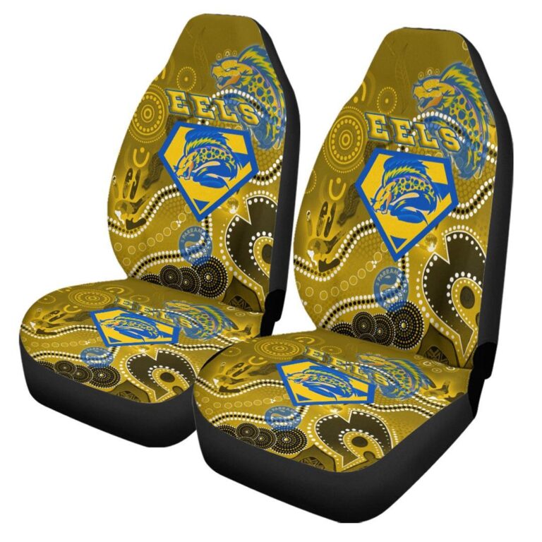 National Rugby League store - Loyal fans of Parramatta Eels's Set 2 Car Seat Cover:vintage National Rugby League suit,uniform,apparel,shirts,merch,hoodie,jackets,shorts,sweatshirt,outfits,clothes