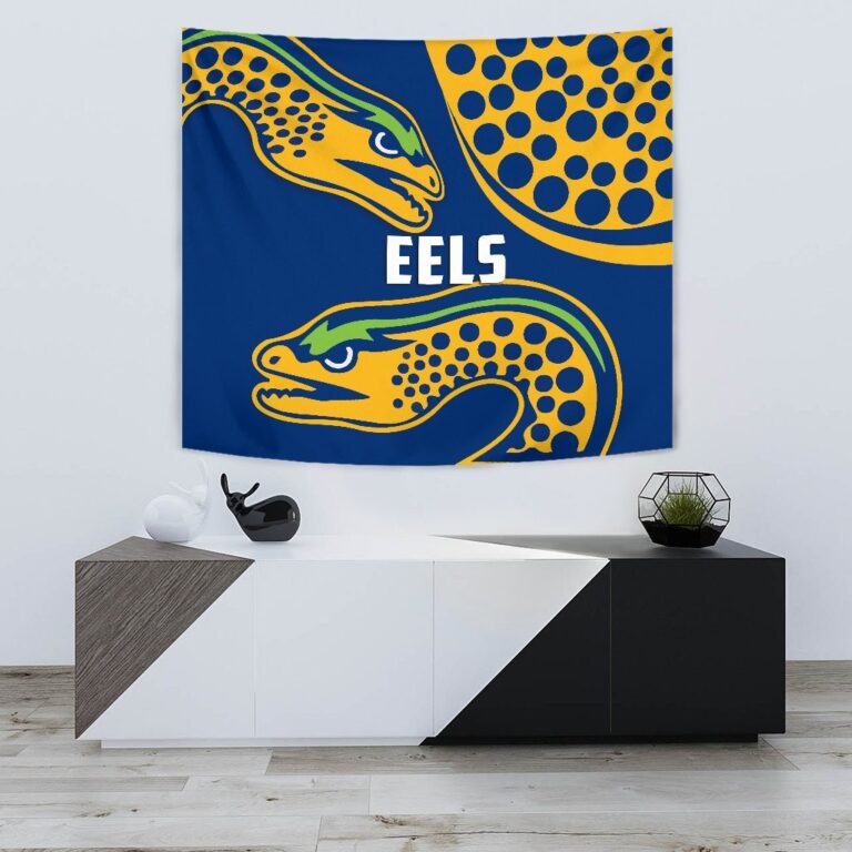 National Rugby League store - Loyal fans of Parramatta Eels's Wall Tapestry:vintage National Rugby League suit,uniform,apparel,shirts,merch,hoodie,jackets,shorts,sweatshirt,outfits,clothes