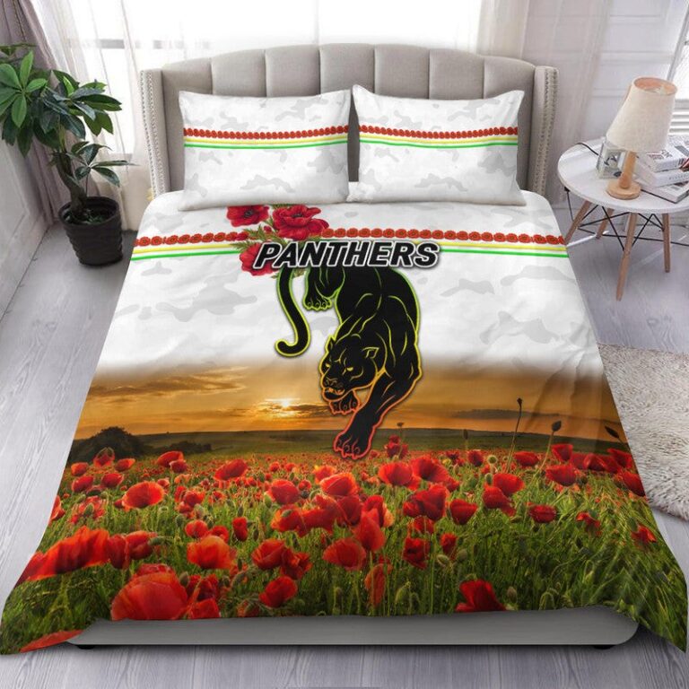 National Rugby League store - Loyal fans of Penrith Panthers's Bedding Duvet Cover + 1/2 Pillow Cases:vintage National Rugby League suit,uniform,apparel,shirts,merch,hoodie,jackets,shorts,sweatshirt,outfits,clothes