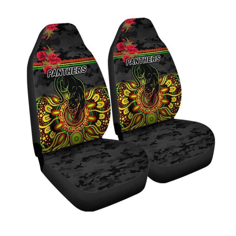 National Rugby League store - Loyal fans of Penrith Panthers's Set 2 Car Seat Cover:vintage National Rugby League suit,uniform,apparel,shirts,merch,hoodie,jackets,shorts,sweatshirt,outfits,clothes