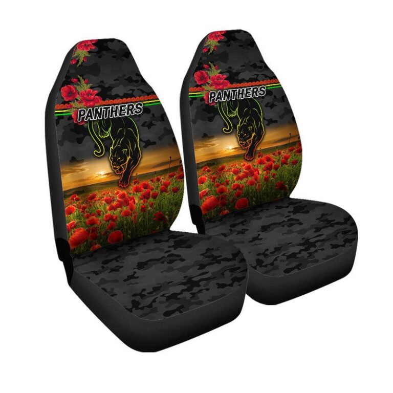 National Rugby League store - Loyal fans of Penrith Panthers's Set 2 Car Seat Cover:vintage National Rugby League suit,uniform,apparel,shirts,merch,hoodie,jackets,shorts,sweatshirt,outfits,clothes