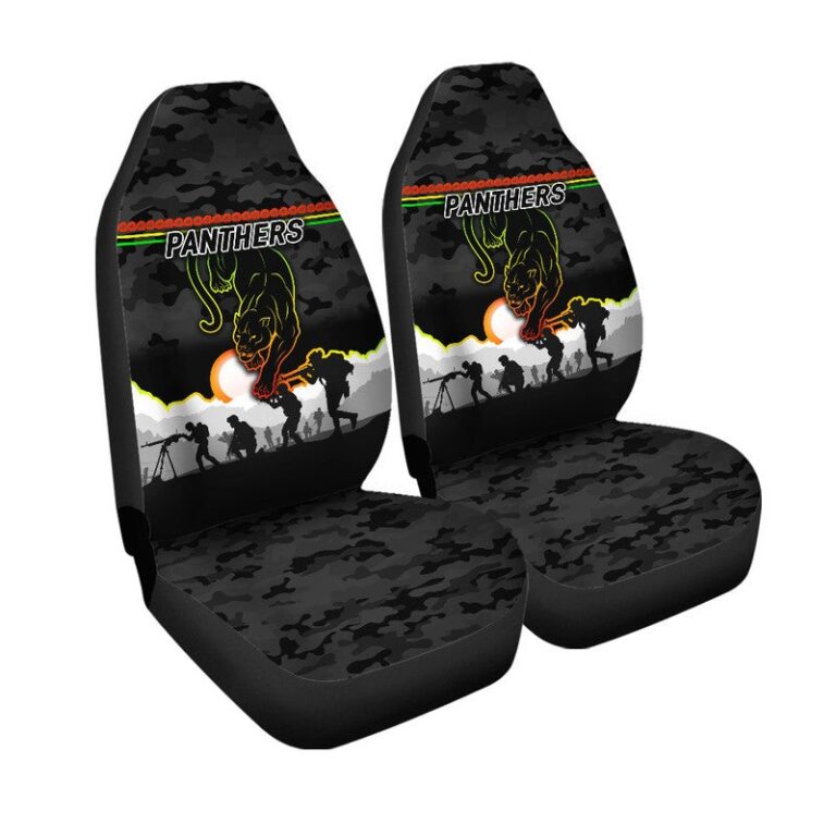 National Rugby League store - Loyal fans of Penrith Panthers's Set 2 Car Seat Cover:vintage National Rugby League suit,uniform,apparel,shirts,merch,hoodie,jackets,shorts,sweatshirt,outfits,clothes