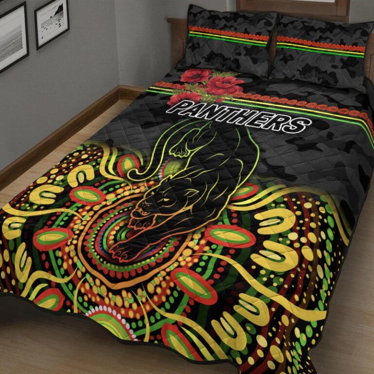 National Rugby League store - Loyal fans of Penrith Panthers's Quilt + 1/2 Pillow Cases:vintage National Rugby League suit,uniform,apparel,shirts,merch,hoodie,jackets,shorts,sweatshirt,outfits,clothes