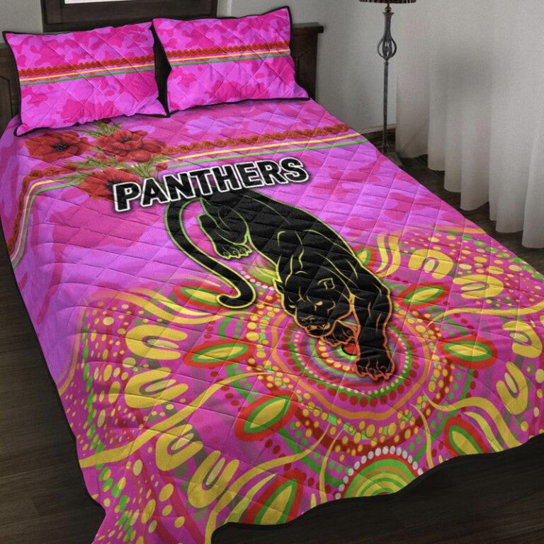 National Rugby League store - Loyal fans of Penrith Panthers's Quilt + 1/2 Pillow Cases:vintage National Rugby League suit,uniform,apparel,shirts,merch,hoodie,jackets,shorts,sweatshirt,outfits,clothes