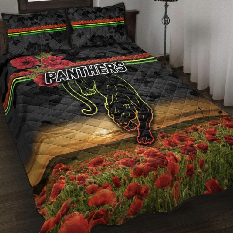 National Rugby League store - Loyal fans of Penrith Panthers's Quilt + 1/2 Pillow Cases:vintage National Rugby League suit,uniform,apparel,shirts,merch,hoodie,jackets,shorts,sweatshirt,outfits,clothes