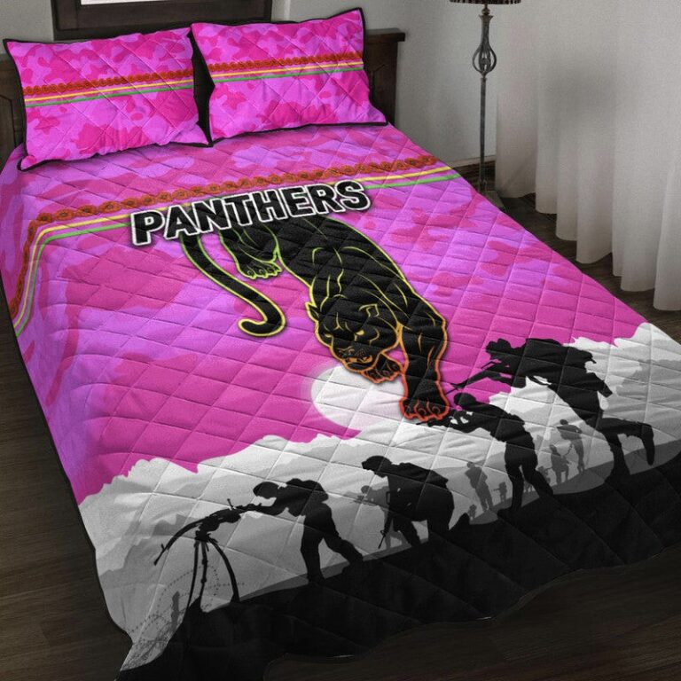 National Rugby League store - Loyal fans of Penrith Panthers's Quilt + 1/2 Pillow Cases:vintage National Rugby League suit,uniform,apparel,shirts,merch,hoodie,jackets,shorts,sweatshirt,outfits,clothes
