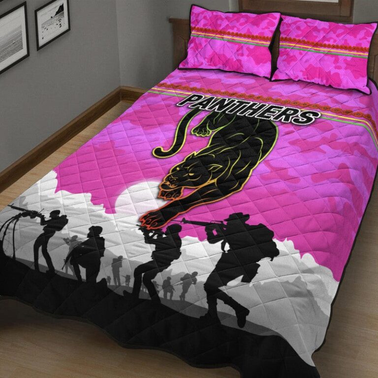 National Rugby League store - Loyal fans of Penrith Panthers's Quilt + 1/2 Pillow Cases:vintage National Rugby League suit,uniform,apparel,shirts,merch,hoodie,jackets,shorts,sweatshirt,outfits,clothes