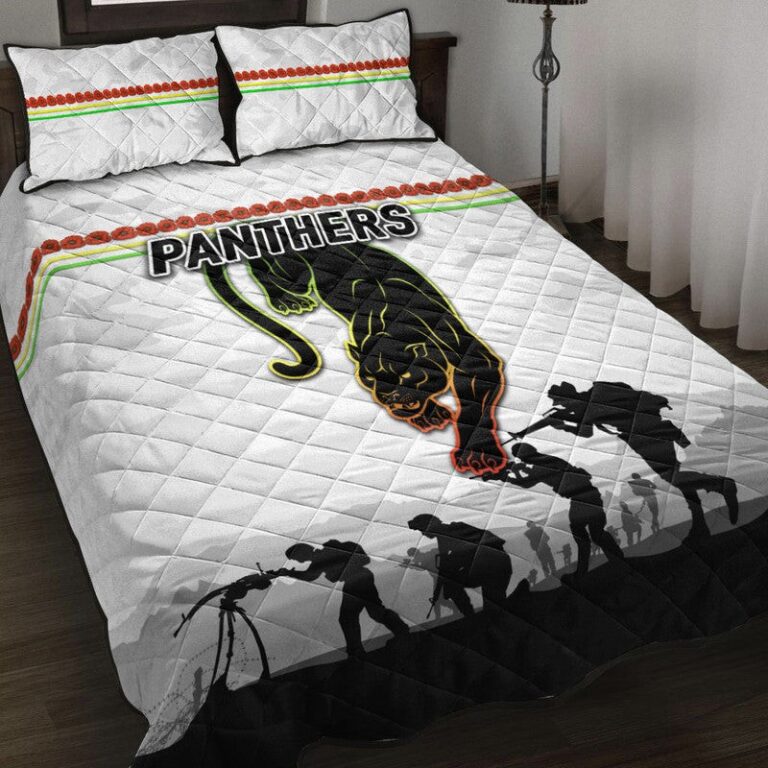 National Rugby League store - Loyal fans of Penrith Panthers's Quilt + 1/2 Pillow Cases:vintage National Rugby League suit,uniform,apparel,shirts,merch,hoodie,jackets,shorts,sweatshirt,outfits,clothes