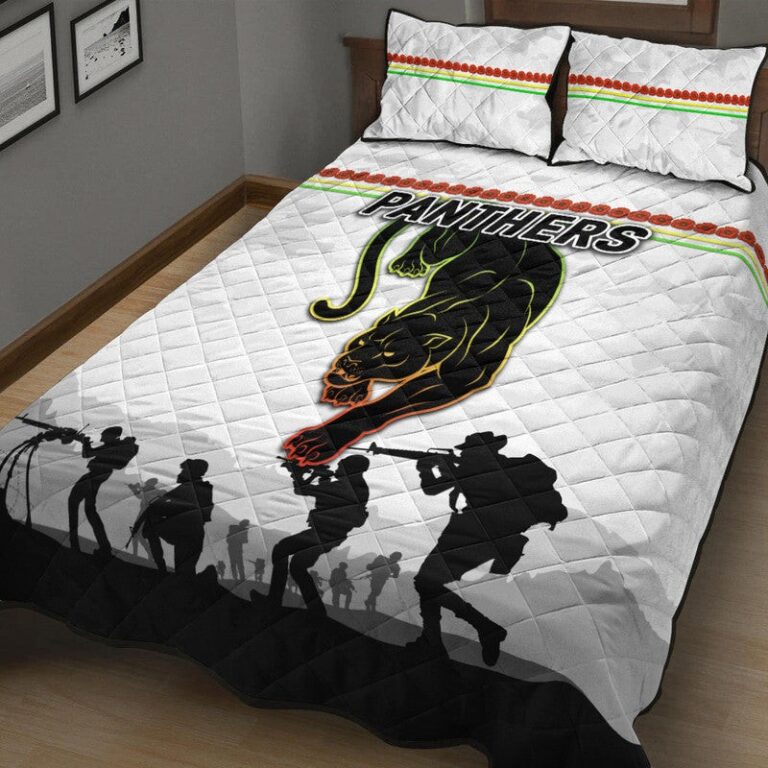 National Rugby League store - Loyal fans of Penrith Panthers's Quilt + 1/2 Pillow Cases:vintage National Rugby League suit,uniform,apparel,shirts,merch,hoodie,jackets,shorts,sweatshirt,outfits,clothes