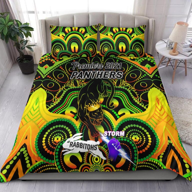 National Rugby League store - Loyal fans of Penrith Panthers's Bedding Duvet Cover + 1/2 Pillow Cases:vintage National Rugby League suit,uniform,apparel,shirts,merch,hoodie,jackets,shorts,sweatshirt,outfits,clothes