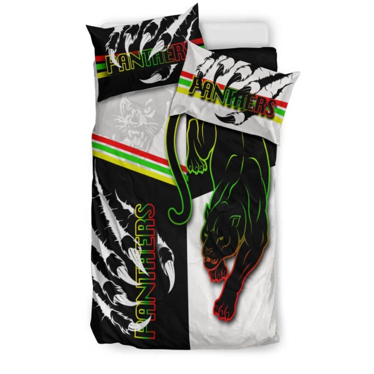 National Rugby League store - Loyal fans of Penrith Panthers's Bedding Duvet Cover + 1/2 Pillow Cases:vintage National Rugby League suit,uniform,apparel,shirts,merch,hoodie,jackets,shorts,sweatshirt,outfits,clothes
