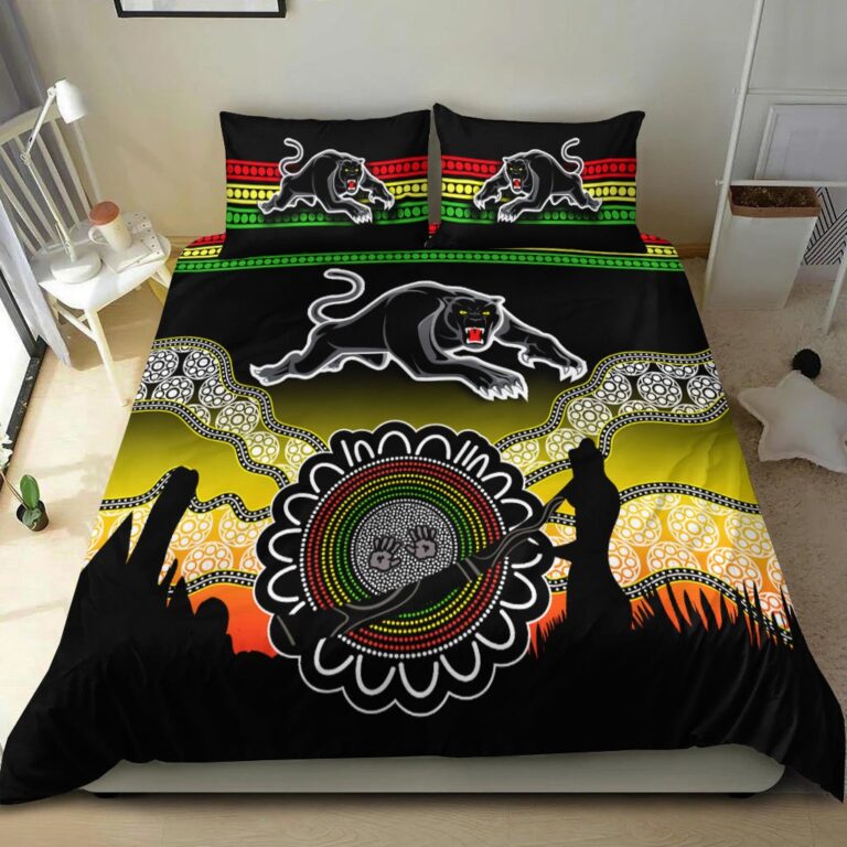 National Rugby League store - Loyal fans of Penrith Panthers's Bedding Duvet Cover + 1/2 Pillow Cases:vintage National Rugby League suit,uniform,apparel,shirts,merch,hoodie,jackets,shorts,sweatshirt,outfits,clothes