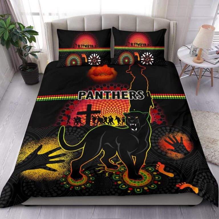 National Rugby League store - Loyal fans of Penrith Panthers's Bedding Duvet Cover + 1/2 Pillow Cases:vintage National Rugby League suit,uniform,apparel,shirts,merch,hoodie,jackets,shorts,sweatshirt,outfits,clothes