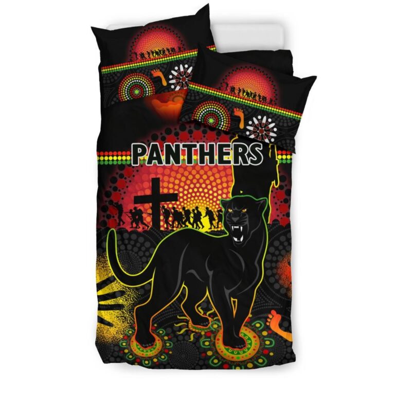National Rugby League store - Loyal fans of Penrith Panthers's Bedding Duvet Cover + 1/2 Pillow Cases:vintage National Rugby League suit,uniform,apparel,shirts,merch,hoodie,jackets,shorts,sweatshirt,outfits,clothes