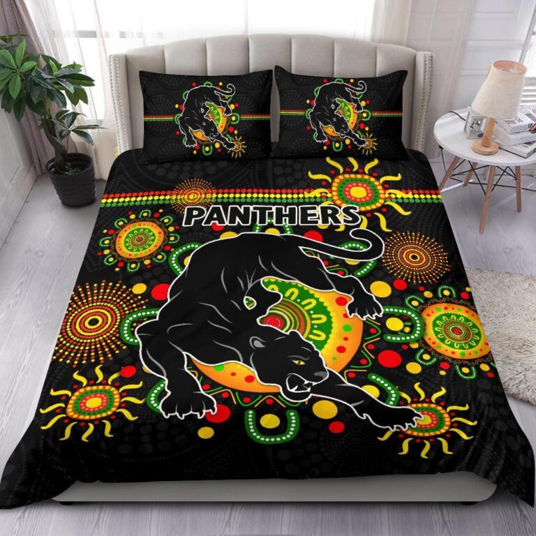 National Rugby League store - Loyal fans of Penrith Panthers's Bedding Duvet Cover + 1/2 Pillow Cases:vintage National Rugby League suit,uniform,apparel,shirts,merch,hoodie,jackets,shorts,sweatshirt,outfits,clothes