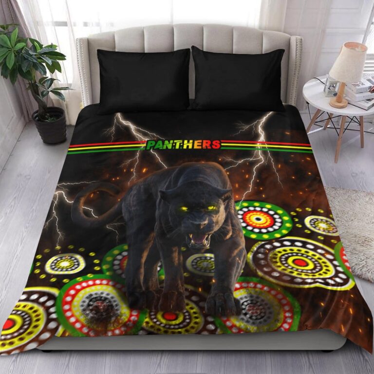 National Rugby League store - Loyal fans of Penrith Panthers's Bedding Duvet Cover + 1/2 Pillow Cases:vintage National Rugby League suit,uniform,apparel,shirts,merch,hoodie,jackets,shorts,sweatshirt,outfits,clothes