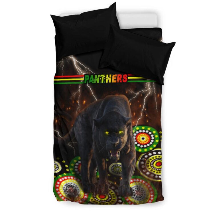 National Rugby League store - Loyal fans of Penrith Panthers's Bedding Duvet Cover + 1/2 Pillow Cases:vintage National Rugby League suit,uniform,apparel,shirts,merch,hoodie,jackets,shorts,sweatshirt,outfits,clothes