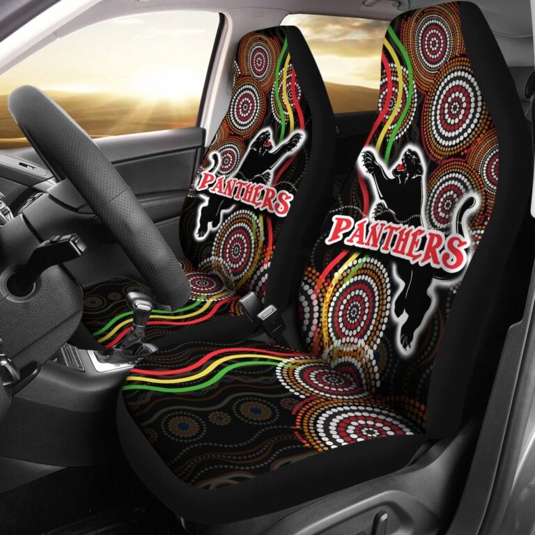 National Rugby League store - Loyal fans of Penrith Panthers's Set 2 Car Seat Cover:vintage National Rugby League suit,uniform,apparel,shirts,merch,hoodie,jackets,shorts,sweatshirt,outfits,clothes