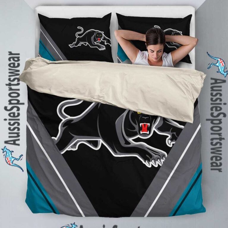 National Rugby League store - Loyal fans of Penrith Panthers's Bedding Duvet Cover + 1/2 Pillow Cases:vintage National Rugby League suit,uniform,apparel,shirts,merch,hoodie,jackets,shorts,sweatshirt,outfits,clothes