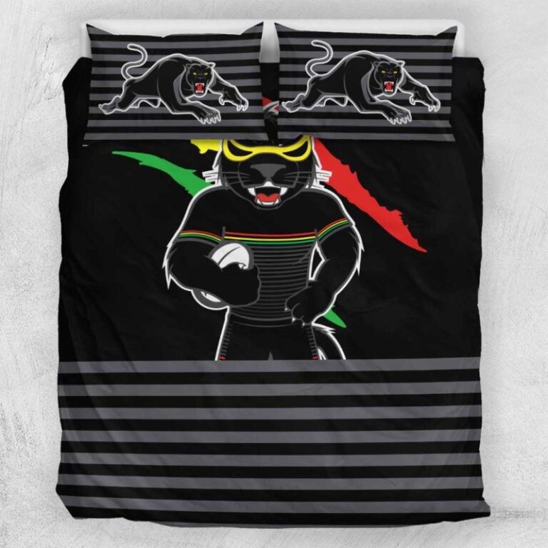National Rugby League store - Loyal fans of Penrith Panthers's Bedding Duvet Cover + 1/2 Pillow Cases:vintage National Rugby League suit,uniform,apparel,shirts,merch,hoodie,jackets,shorts,sweatshirt,outfits,clothes