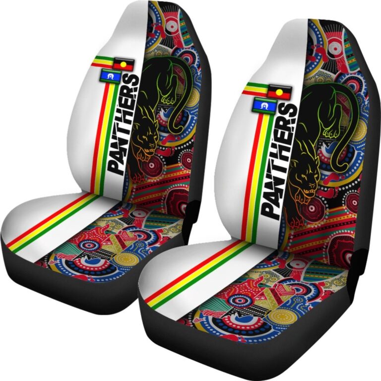 National Rugby League store - Loyal fans of Penrith Panthers's Set 2 Car Seat Cover:vintage National Rugby League suit,uniform,apparel,shirts,merch,hoodie,jackets,shorts,sweatshirt,outfits,clothes