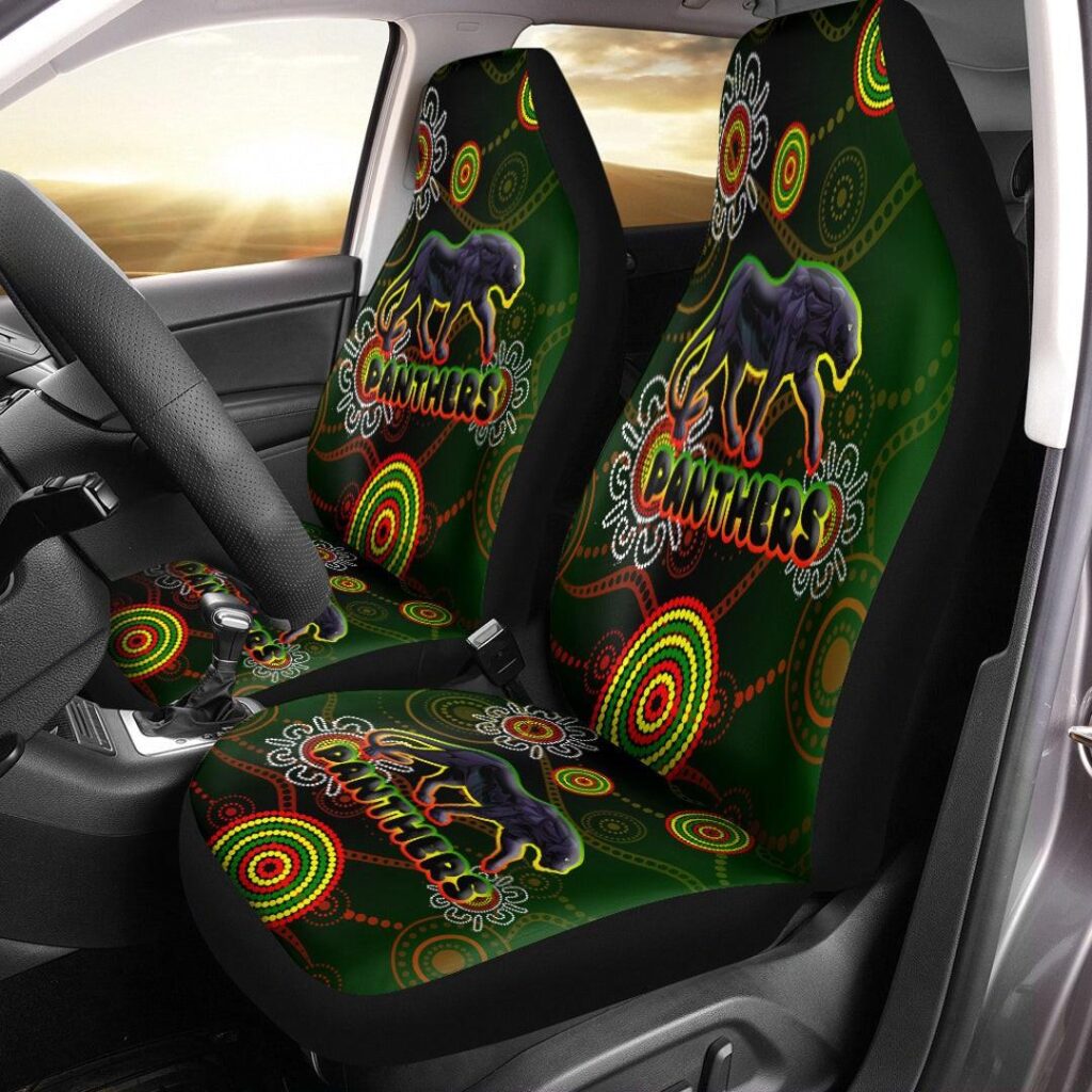 National Rugby League store - Loyal fans of Penrith Panthers's Set 2 Car Seat Cover:vintage National Rugby League suit,uniform,apparel,shirts,merch,hoodie,jackets,shorts,sweatshirt,outfits,clothes