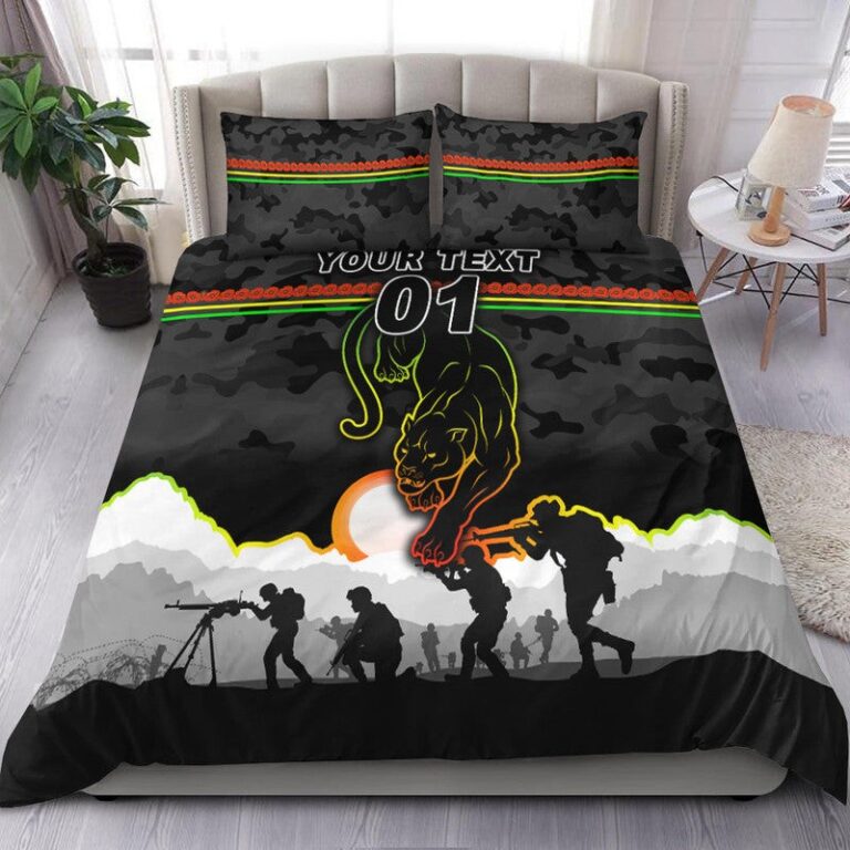 National Rugby League store - Loyal fans of Penrith Panthers's Bedding Duvet Cover + 1/2 Pillow Cases:vintage National Rugby League suit,uniform,apparel,shirts,merch,hoodie,jackets,shorts,sweatshirt,outfits,clothes