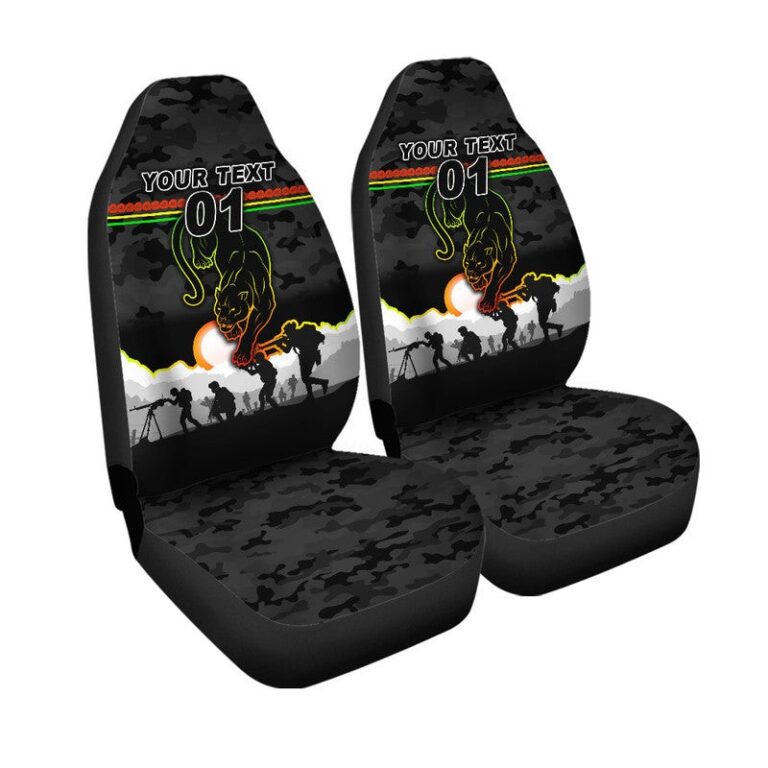 National Rugby League store - Loyal fans of Penrith Panthers's Set 2 Car Seat Cover:vintage National Rugby League suit,uniform,apparel,shirts,merch,hoodie,jackets,shorts,sweatshirt,outfits,clothes