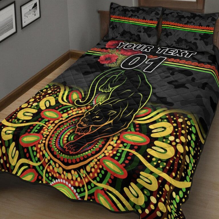 National Rugby League store - Loyal fans of Penrith Panthers's Quilt + 1/2 Pillow Cases:vintage National Rugby League suit,uniform,apparel,shirts,merch,hoodie,jackets,shorts,sweatshirt,outfits,clothes