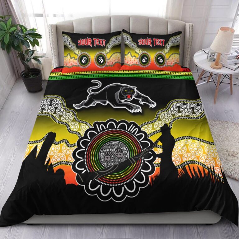 National Rugby League store - Loyal fans of Penrith Panthers's Bedding Duvet Cover + 1/2 Pillow Cases:vintage National Rugby League suit,uniform,apparel,shirts,merch,hoodie,jackets,shorts,sweatshirt,outfits,clothes