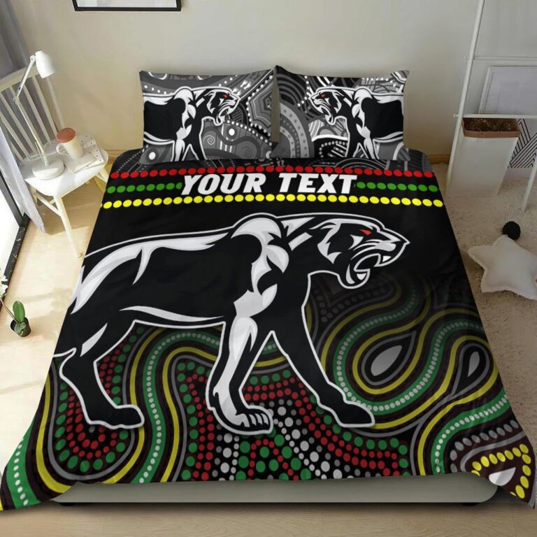 National Rugby League store - Loyal fans of Penrith Panthers's Bedding Duvet Cover + 1/2 Pillow Cases:vintage National Rugby League suit,uniform,apparel,shirts,merch,hoodie,jackets,shorts,sweatshirt,outfits,clothes