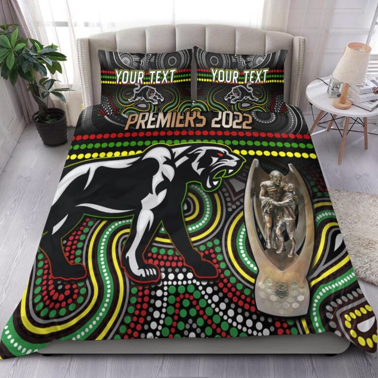 National Rugby League store - Loyal fans of Penrith Panthers's Bedding Duvet Cover + 1/2 Pillow Cases:vintage National Rugby League suit,uniform,apparel,shirts,merch,hoodie,jackets,shorts,sweatshirt,outfits,clothes