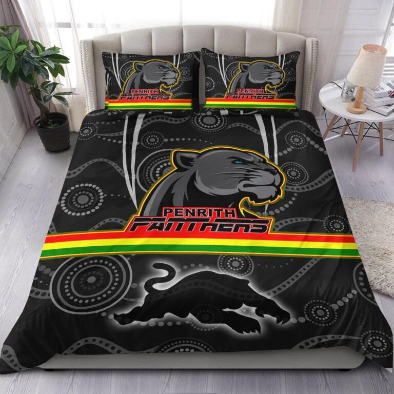 National Rugby League store - Loyal fans of Penrith Panthers's Bedding Duvet Cover + 1/2 Pillow Cases:vintage National Rugby League suit,uniform,apparel,shirts,merch,hoodie,jackets,shorts,sweatshirt,outfits,clothes