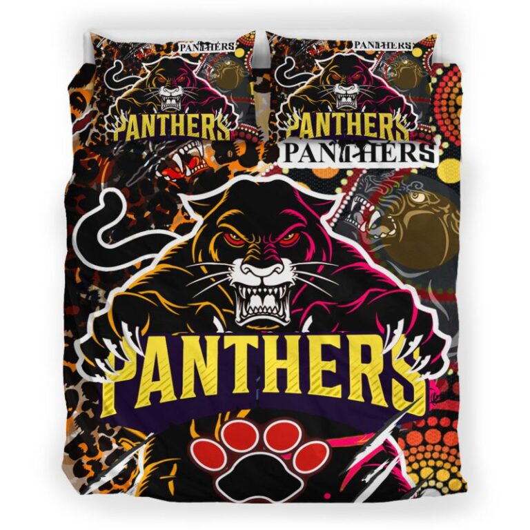 National Rugby League store - Loyal fans of Penrith Panthers's Bedding Duvet Cover + 1/2 Pillow Cases:vintage National Rugby League suit,uniform,apparel,shirts,merch,hoodie,jackets,shorts,sweatshirt,outfits,clothes