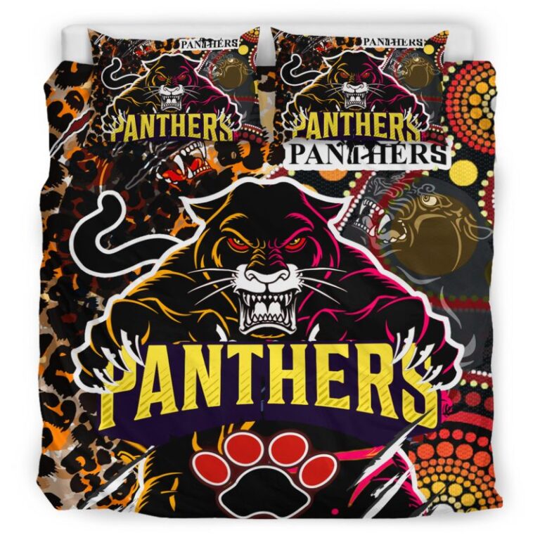 National Rugby League store - Loyal fans of Penrith Panthers's Bedding Duvet Cover + 1/2 Pillow Cases:vintage National Rugby League suit,uniform,apparel,shirts,merch,hoodie,jackets,shorts,sweatshirt,outfits,clothes
