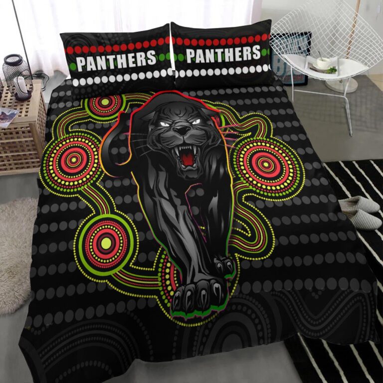 National Rugby League store - Loyal fans of Penrith Panthers's Bedding Duvet Cover + 1/2 Pillow Cases:vintage National Rugby League suit,uniform,apparel,shirts,merch,hoodie,jackets,shorts,sweatshirt,outfits,clothes