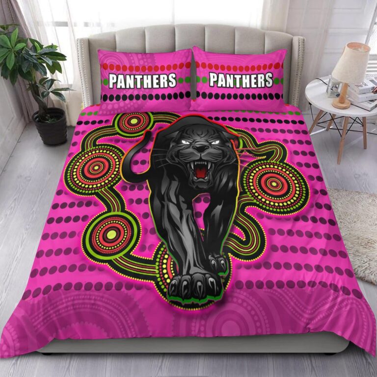 National Rugby League store - Loyal fans of Penrith Panthers's Bedding Duvet Cover + 1/2 Pillow Cases:vintage National Rugby League suit,uniform,apparel,shirts,merch,hoodie,jackets,shorts,sweatshirt,outfits,clothes