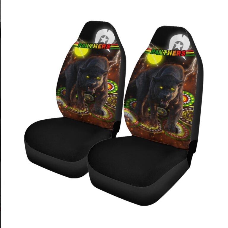 National Rugby League store - Loyal fans of Penrith Panthers's Set 2 Car Seat Cover:vintage National Rugby League suit,uniform,apparel,shirts,merch,hoodie,jackets,shorts,sweatshirt,outfits,clothes