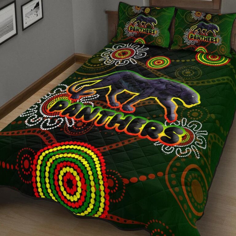 National Rugby League store - Loyal fans of Penrith Panthers's Quilt + 1/2 Pillow Cases:vintage National Rugby League suit,uniform,apparel,shirts,merch,hoodie,jackets,shorts,sweatshirt,outfits,clothes