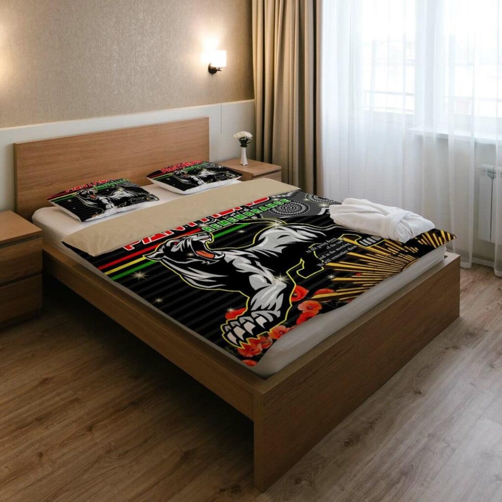 National Rugby League store - Loyal fans of Penrith Panthers's Bedding Duvet Cover + 1/2 Pillow Cases:vintage National Rugby League suit,uniform,apparel,shirts,merch,hoodie,jackets,shorts,sweatshirt,outfits,clothes