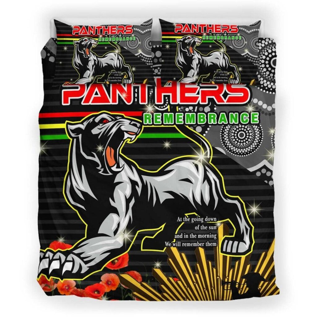 National Rugby League store - Loyal fans of Penrith Panthers's Bedding Duvet Cover + 1/2 Pillow Cases:vintage National Rugby League suit,uniform,apparel,shirts,merch,hoodie,jackets,shorts,sweatshirt,outfits,clothes