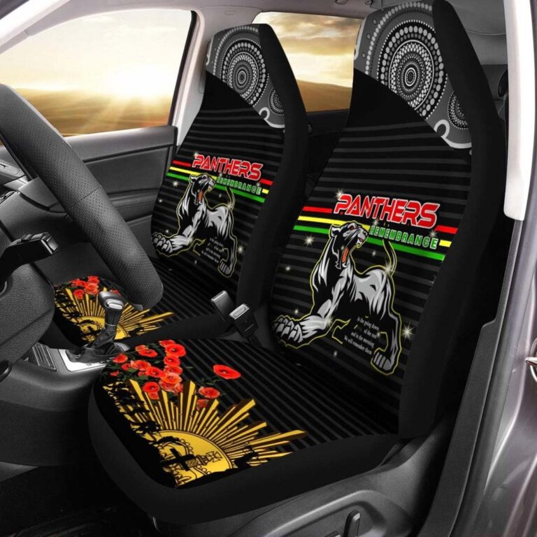 National Rugby League store - Loyal fans of Penrith Panthers's Set 2 Car Seat Cover:vintage National Rugby League suit,uniform,apparel,shirts,merch,hoodie,jackets,shorts,sweatshirt,outfits,clothes