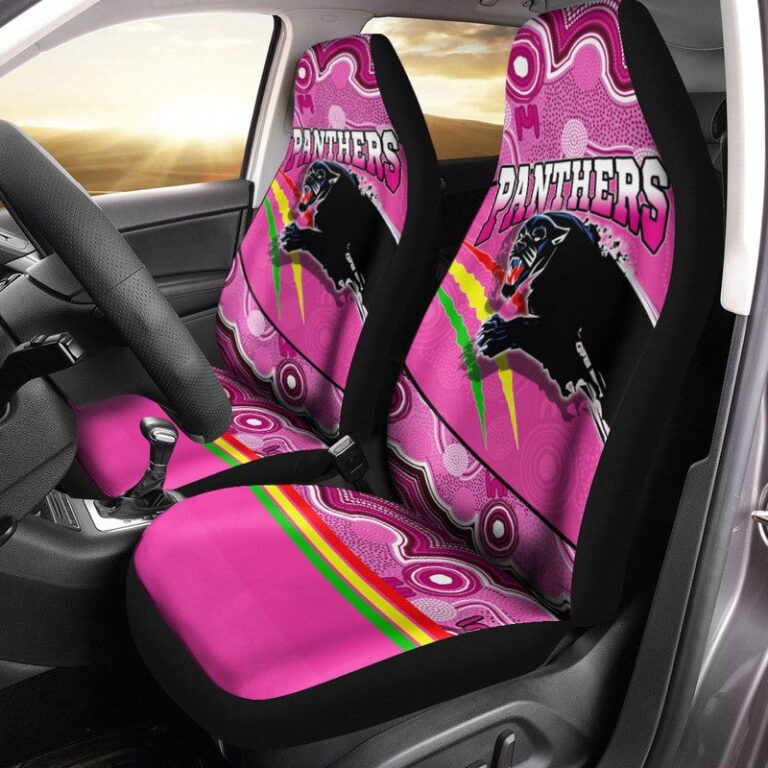 National Rugby League store - Loyal fans of Penrith Panthers's Set 2 Car Seat Cover:vintage National Rugby League suit,uniform,apparel,shirts,merch,hoodie,jackets,shorts,sweatshirt,outfits,clothes