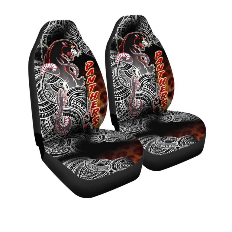 National Rugby League store - Loyal fans of Penrith Panthers's Set 2 Car Seat Cover:vintage National Rugby League suit,uniform,apparel,shirts,merch,hoodie,jackets,shorts,sweatshirt,outfits,clothes