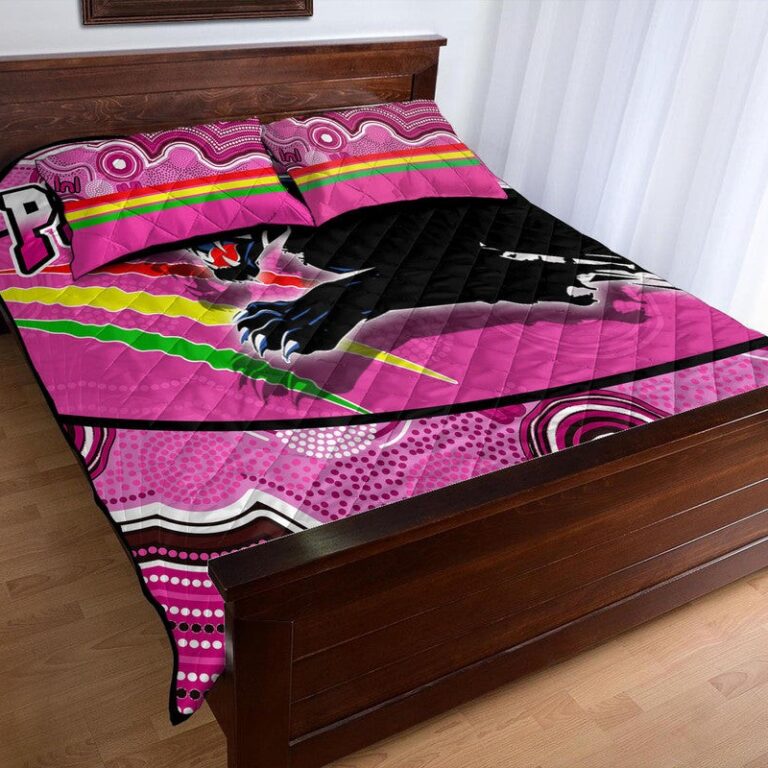 National Rugby League store - Loyal fans of Penrith Panthers's Quilt + 1/2 Pillow Cases:vintage National Rugby League suit,uniform,apparel,shirts,merch,hoodie,jackets,shorts,sweatshirt,outfits,clothes