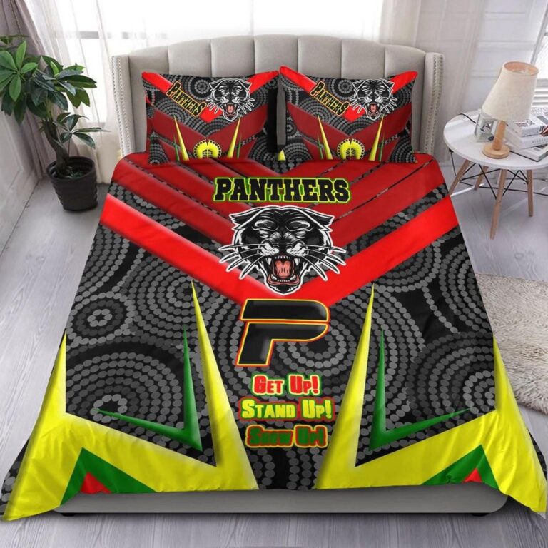 National Rugby League store - Loyal fans of Penrith Panthers's Bedding Duvet Cover + 1/2 Pillow Cases:vintage National Rugby League suit,uniform,apparel,shirts,merch,hoodie,jackets,shorts,sweatshirt,outfits,clothes