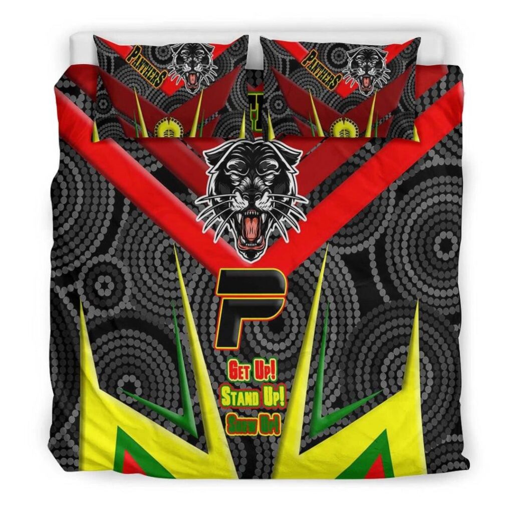 National Rugby League store - Loyal fans of Penrith Panthers's Bedding Duvet Cover + 1/2 Pillow Cases:vintage National Rugby League suit,uniform,apparel,shirts,merch,hoodie,jackets,shorts,sweatshirt,outfits,clothes