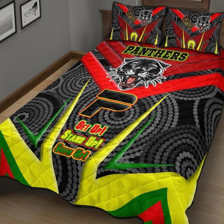 National Rugby League store - Loyal fans of Penrith Panthers's Quilt + 1/2 Pillow Cases:vintage National Rugby League suit,uniform,apparel,shirts,merch,hoodie,jackets,shorts,sweatshirt,outfits,clothes